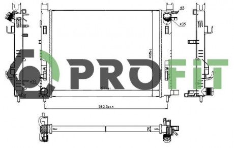 Радиатор охлаждения PROFIT 1740-0180