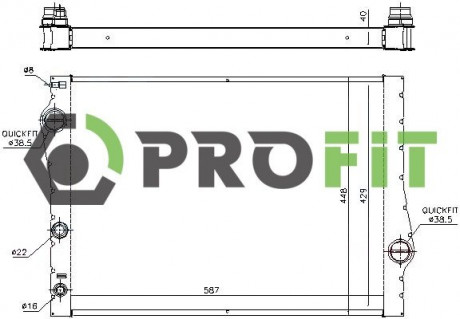 Радиатор охлаждения PROFIT 1740-0068