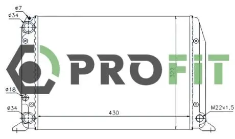 Радиатор охлаждения PROFIT 1740-0022