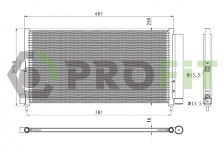 Конденсер кондиционера PROFIT 1770-0184