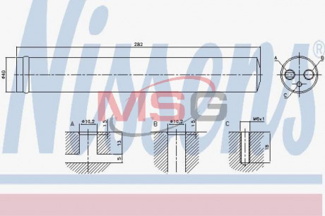 Осушитель кондиционера NISSENS 95525