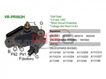 Регулятор напряжения MOBILETRON VRPR002H (фото 1)