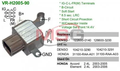 Регулятор напруги MOBILETRON VRH200590
