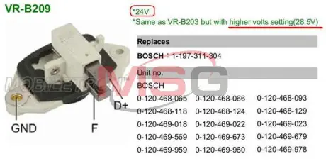Регулятор напруги MOBILETRON VRB209