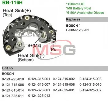 Випрямляч діодній MOBILETRON RB116H