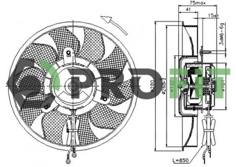 Вентилятор радиатора PROFIT 1850-0028