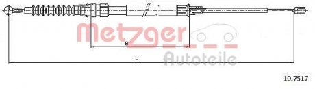 Трос ручного тормоза METZGER 10.7517 (фото 1)