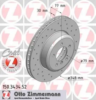 Диск тормозной ZIMMERMANN 150.3434.52