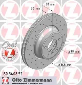Диск гальмівний ZIMMERMANN 150.3408.52