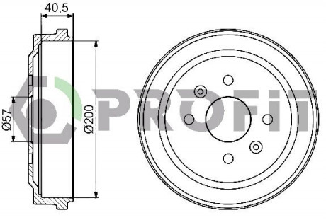 Барабан тормозной PROFIT 5020-0005 (фото 1)