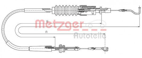 Трос акселератора METZGER 14.4305 (фото 1)