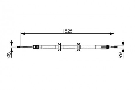 Трос ручного тормоза BOSCH 1987482142