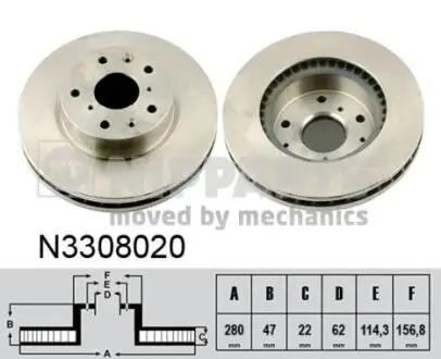 Диск тормозной NIPPARTS N3308020
