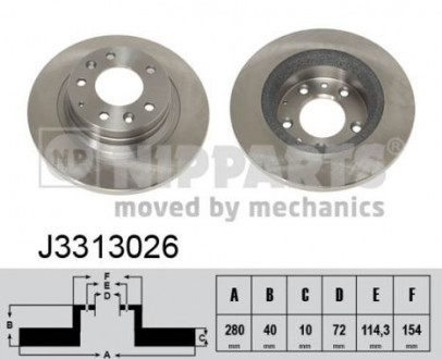 Диск гальмівний NIPPARTS J3313026