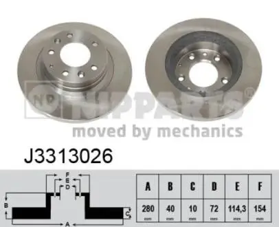 Диск тормозной NIPPARTS J3313026