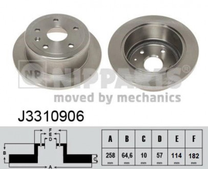 Диск тормозной NIPPARTS J3310906