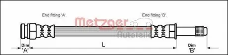 Шланг тормозной Metzger METZGER 4114800