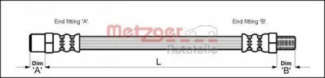 Шланг тормозной Metzger METZGER 4111774