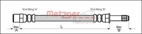Шланг гальмівний Metzger METZGER 4111718