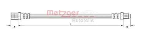 Шланг тормозной METZGER 4110620