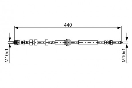 Шланг тормозной BOSCH 1987481430