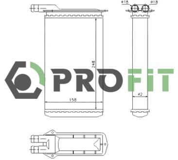 Радиатор печки PROFIT 1760-0820