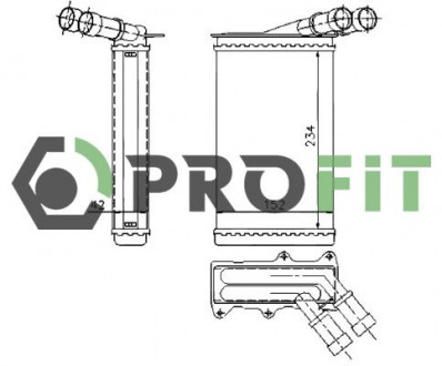 Радиатор печки PROFIT 1760-0080