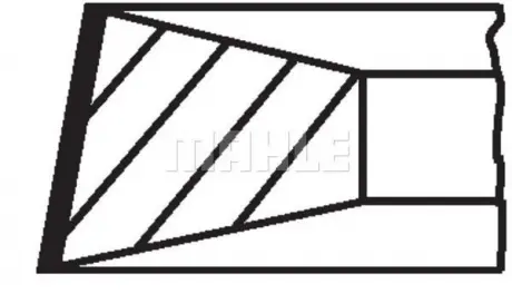 Кольца поршневые MAHLE MAHLE KNECHT 03902 V0