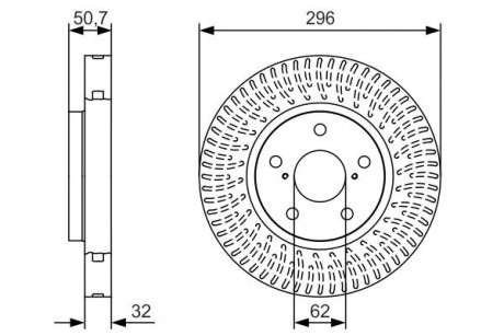 Диск тормозной BOSCH 0986479T37 (фото 1)