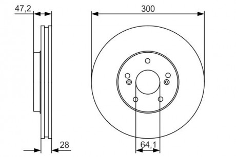 Диск тормозной BOSCH 0986479R47 (фото 1)