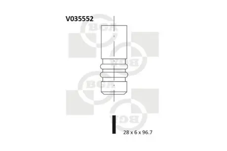 Клапан двигуна BGA V035552