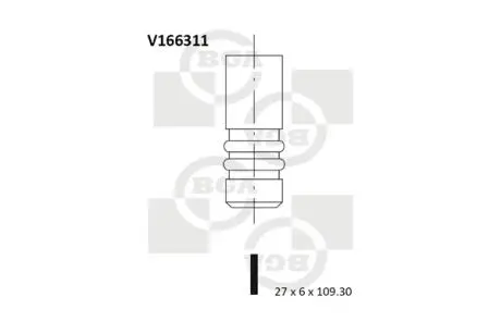 Клапан двигуна BGA V166311