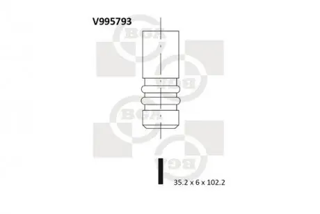 Клапан двигателя BGA V995793