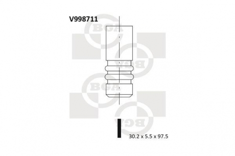 Клапан двигателя BGA V998711