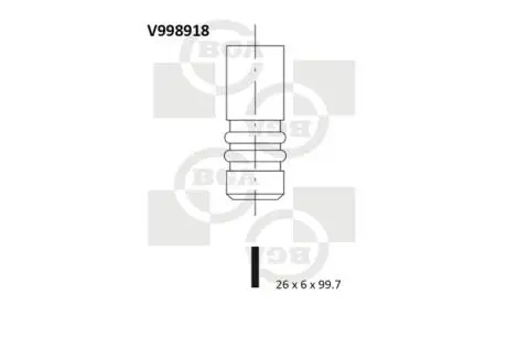 Клапан двигателя BGA V998918 (фото 1)