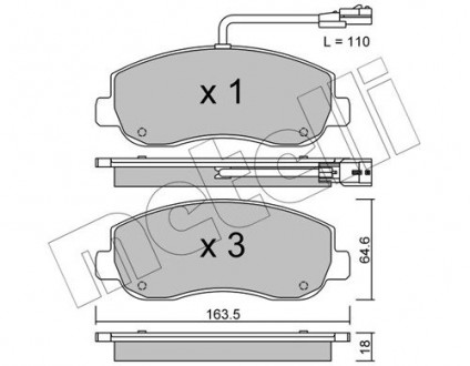 Тормозные колодки Metelli 22-0898-0