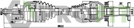 Полуось PROFIT 2730-1069 (фото 1)