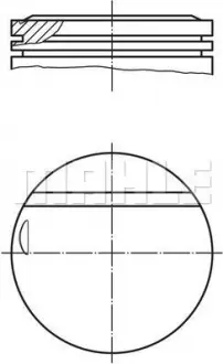 Поршень MAHLE KNECHT 00101 00 (фото 1)