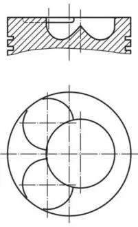 Поршень VW 81.51 2.0TDI BPW-BMM-BMP-BSS-BWW-CBHA (CYL 3-4) (MAHLE) MAHLE MAHLE KNECHT 02807 02