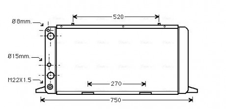 Радиатор охлаждения двигателя AUDI80 / 90 / COUP / CABR 86-91 (Ava) AVA COOLING AI 2026