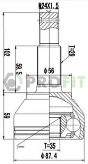 ШРУС PROFIT 2710-3022