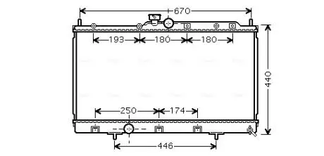 Радиатор LANCER6 20i-16V MT 03- (Ava) AVA AVA COOLING MT2199