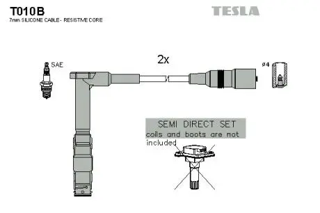 Кабель зажигания, к-кт MB 94-06 W202, W210, S210, C208, A208 1,8; 2,0; 2,3 Vito, Sprinter VW LT 96- TESLA T010B