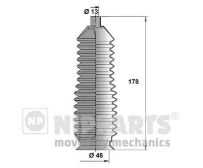 Пільовік рульова механізму NIPPARTS J2843004