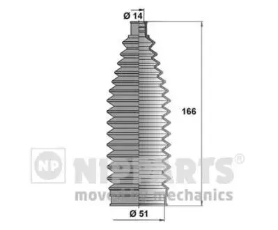 Пильник рульовий механізму NIPPARTS N2845012