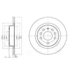 Тормозной диск.комплект 2шт. Delphi BG3731C (фото 1)