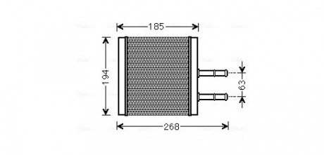 Радіатор опалювача Aveo 09 / 02- (AVA) AVA COOLING CTA6042