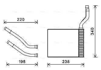 Радиатор отопителя FORD (AVA) AVA COOLING FD6464