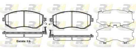 Тормозные колодки. к-кт. ROADHOUSE 295104 (фото 1)