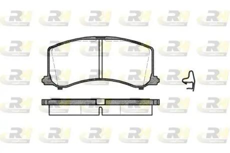 Тормозные колодки. к-кт. ROADHOUSE 259502 (фото 1)